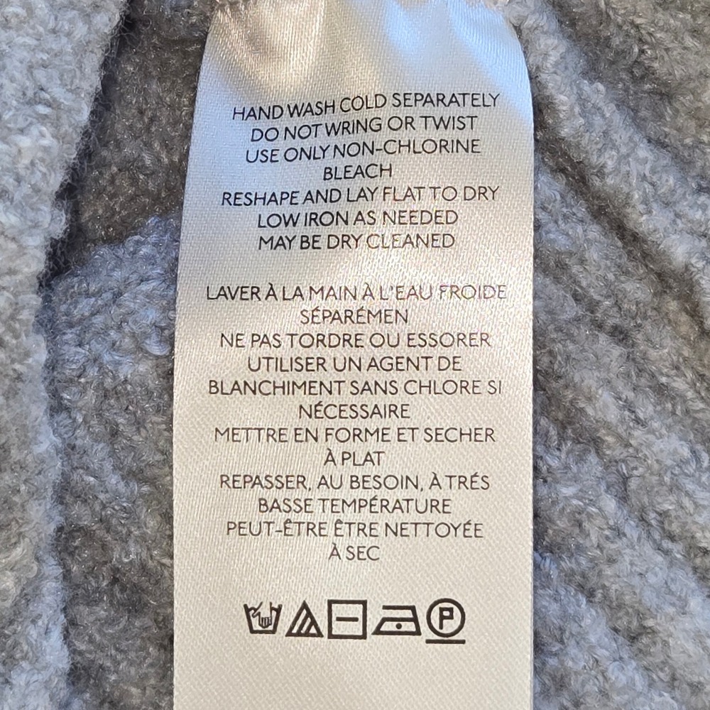 Free People Sweater Dress Womens Small Heather Gray Smocked Mock Neck OB1778065 - Picture 6 of 8
